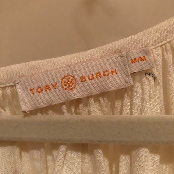 Tory Burch Sz M Ivory Cotton Blend Luna Embroidere - Picture 6 of 7